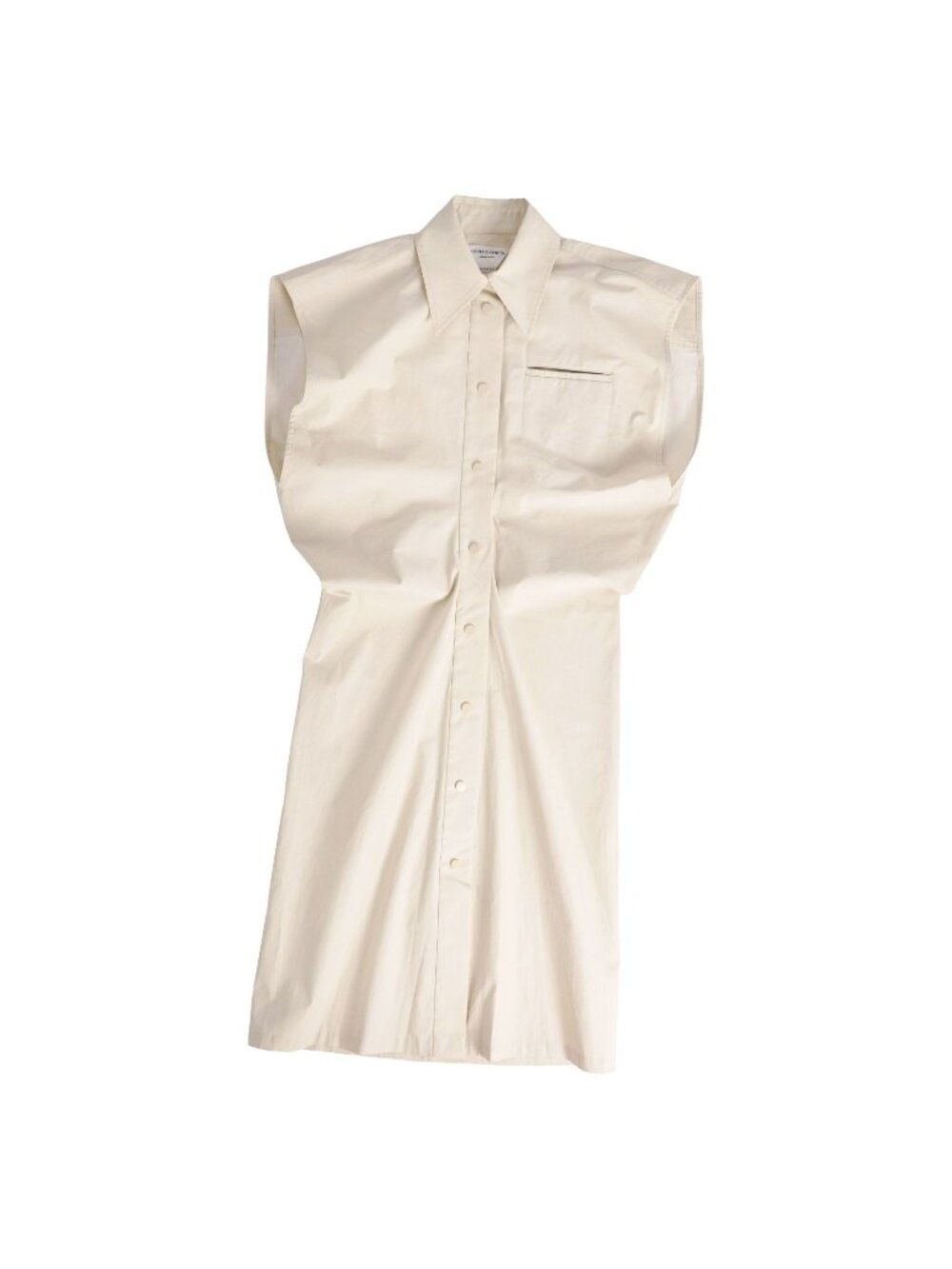 Bottega Veneta Daniele Roulis Era Dress Shirt Sleeveless Cotton White 40
